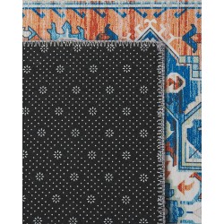 Dywan 80 x 240 cm niebiesko-pomarańczowy RITAPURAM