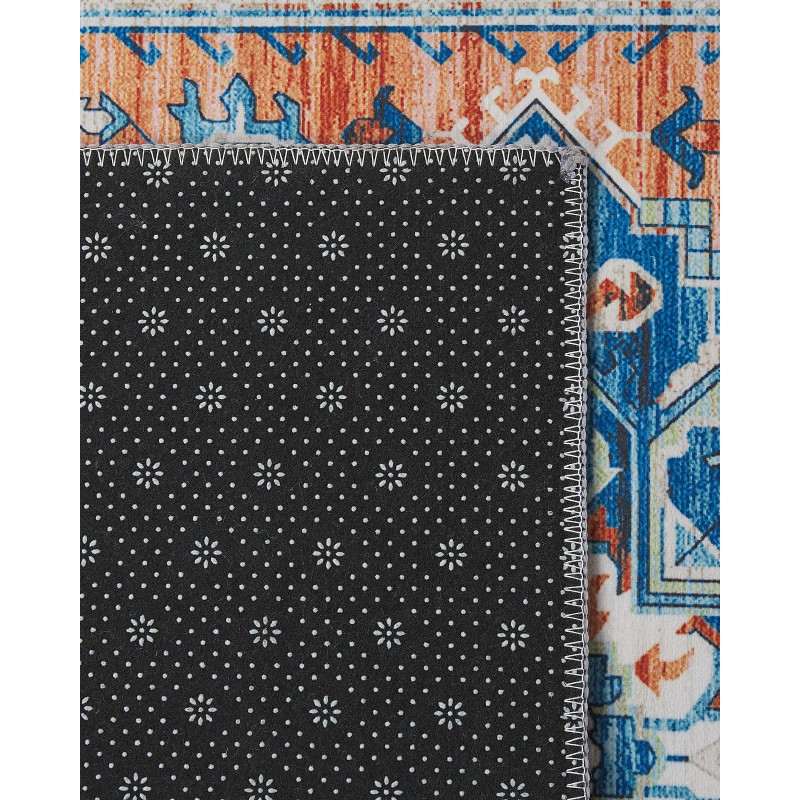 Dywan 80 x 240 cm niebiesko-pomarańczowy RITAPURAM