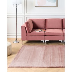 Dywan sztuczne futro królika 160 x 230 cm różowy MIRPUR