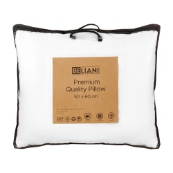 Zestaw 2 poduszek ERRIGAL Niska Mikrofibra 50 x 60 cm Biały