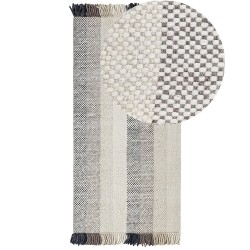 Dywan wełniany 80 x 150 cm złamana biel EMIRLER