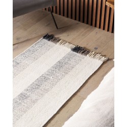 Dywan wełniany 80 x 150 cm złamana biel EMIRLER