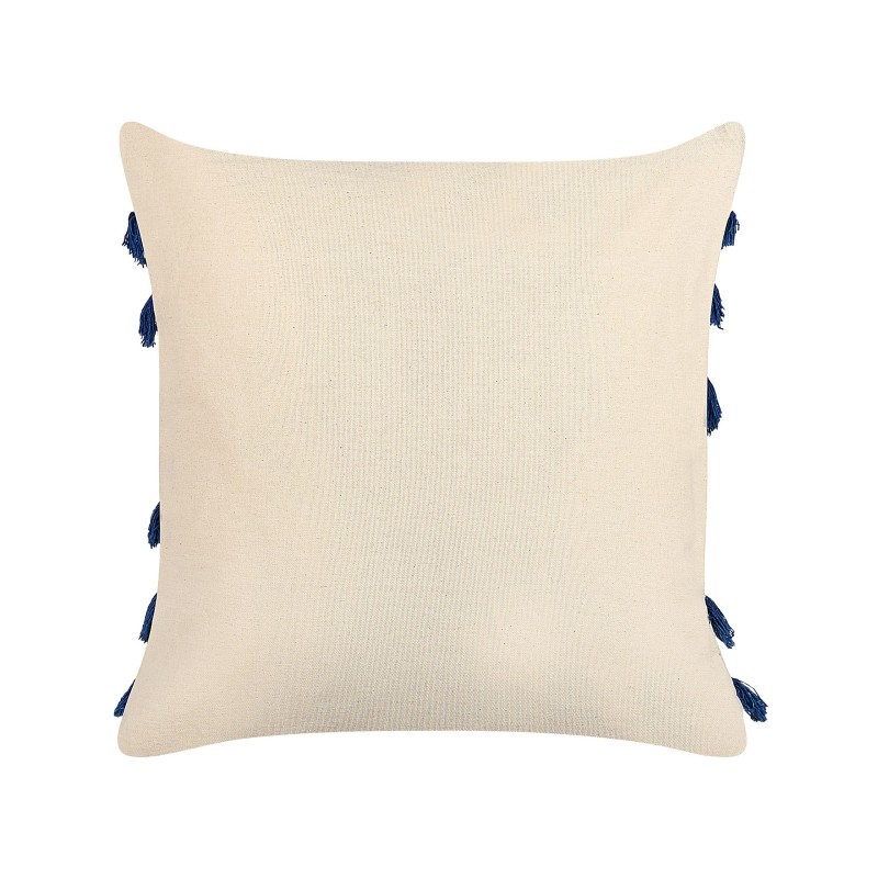 Zestaw 2 poduszek dekoracyjnych PLEIONE Bawełna 45 x 45 cm Granatowy Wzór geometryczny