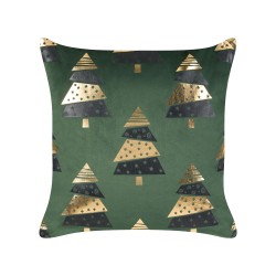 Zestaw 2 poduszek dekoracyjnych GOLDSPRUCE Welur 45 x 45 cm Zielony Wzór świąteczny