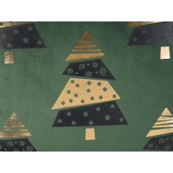Zestaw 2 poduszek dekoracyjnych GOLDSPRUCE Welur 45 x 45 cm Zielony Wzór świąteczny