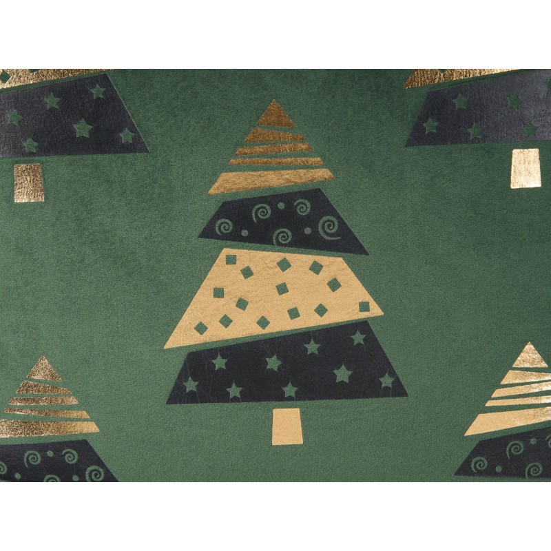 Zestaw 2 poduszek dekoracyjnych GOLDSPRUCE Welur 45 x 45 cm Zielony Wzór świąteczny