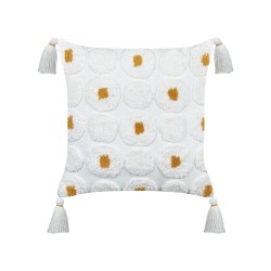 Zestaw 2 poduszek dekoracyjnych AZALIA Bawełna 45 x 45 cm Biały Wzór kwiatowy