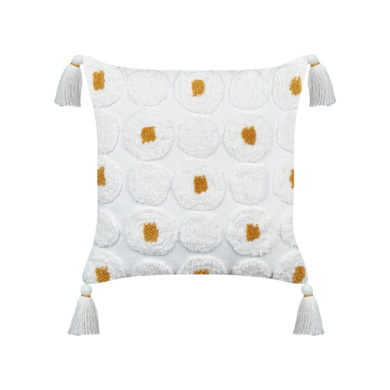 Zestaw 2 poduszek dekoracyjnych AZALIA Bawełna 45 x 45 cm Biały Wzór kwiatowy