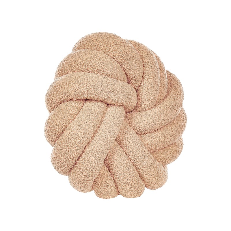 Poduszka dekoracyjna AKOLA Boucle 31 x 31 cm Piaskowy Jednolity