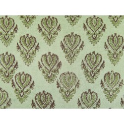 Poduszka dekoracyjna RUNGIA Welur 45 x 45 cm Zielony Wzór kwiatowy