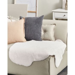 Dywan imitacja futra królika biały UNDARA