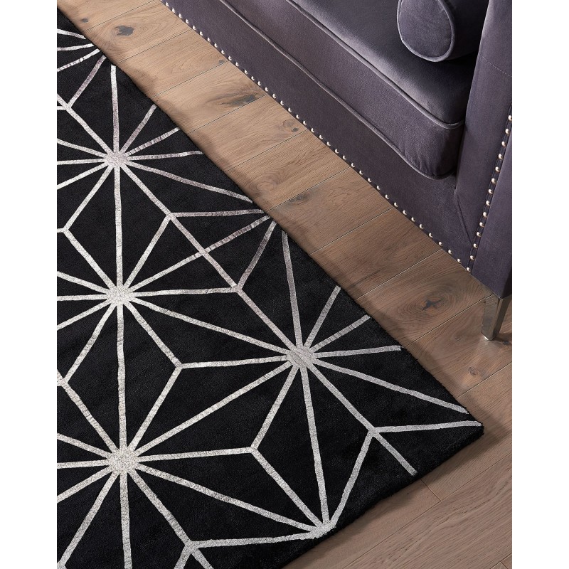 Dywan z wiskozy 160 x 230 cm czarny SIBEL