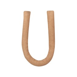 Zestaw 2 poduszek dekoracyjnych GLADIOLUS Boucle 172 x 14 cm Jasnobrązowy Jednolity