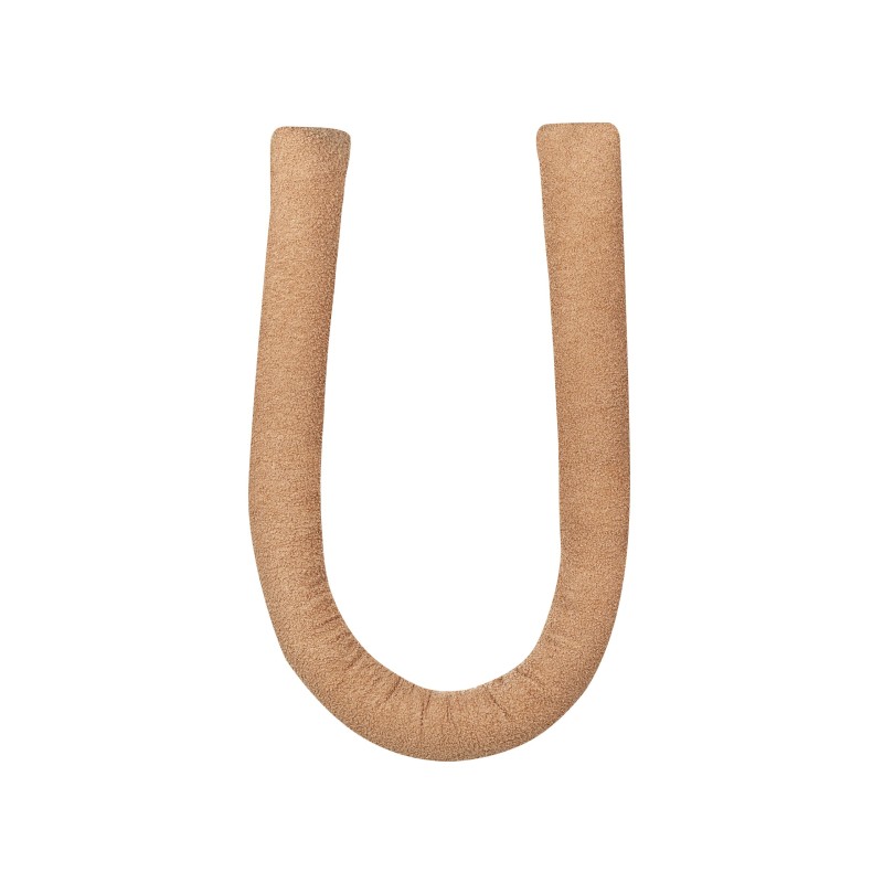 Zestaw 2 poduszek dekoracyjnych GLADIOLUS Boucle 172 x 14 cm Jasnobrązowy Jednolity