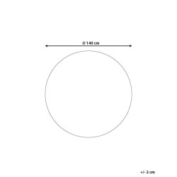 Dywan okrągły skórzany ⌀ 140 cm brązowy SORGUN