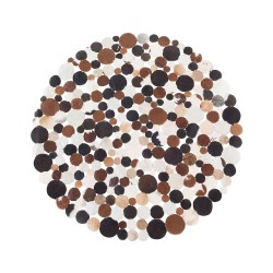 Dywan okrągły skórzany ⌀ 140 cm brązowy SORGUN