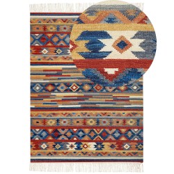 Dywan wełniany kilim 200 x 300 cm wielokolorowy NORAKERT