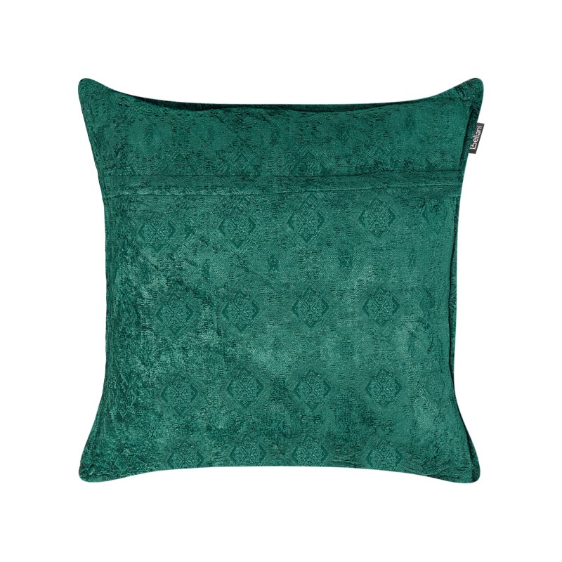 Zestaw 2 poduszek dekoracyjnych VERPIS Bawełna 50 x 50 cm Szmaragdowy Jednolity