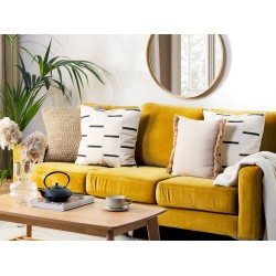 Poduszka dekoracyjna ABIES Bawełna 45 x 45 cm Beżowy W paski