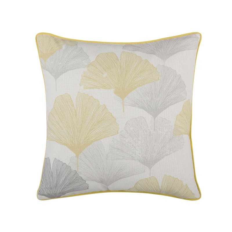 Zestaw 2 poduszek dekoracyjnych CANDYTUFT 45 x 45 cm Żółty Wzór roślinny