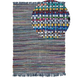 Dywan bawełniany 160 x 230 cm niebieski BESNI