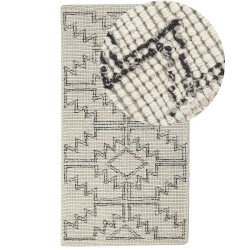 Dywan wełniany 80 x 150 cm beżowo-czarny URLA