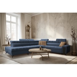 Venna XII corner sofa with a sleeping function and USB port - elegance and functionality in one!