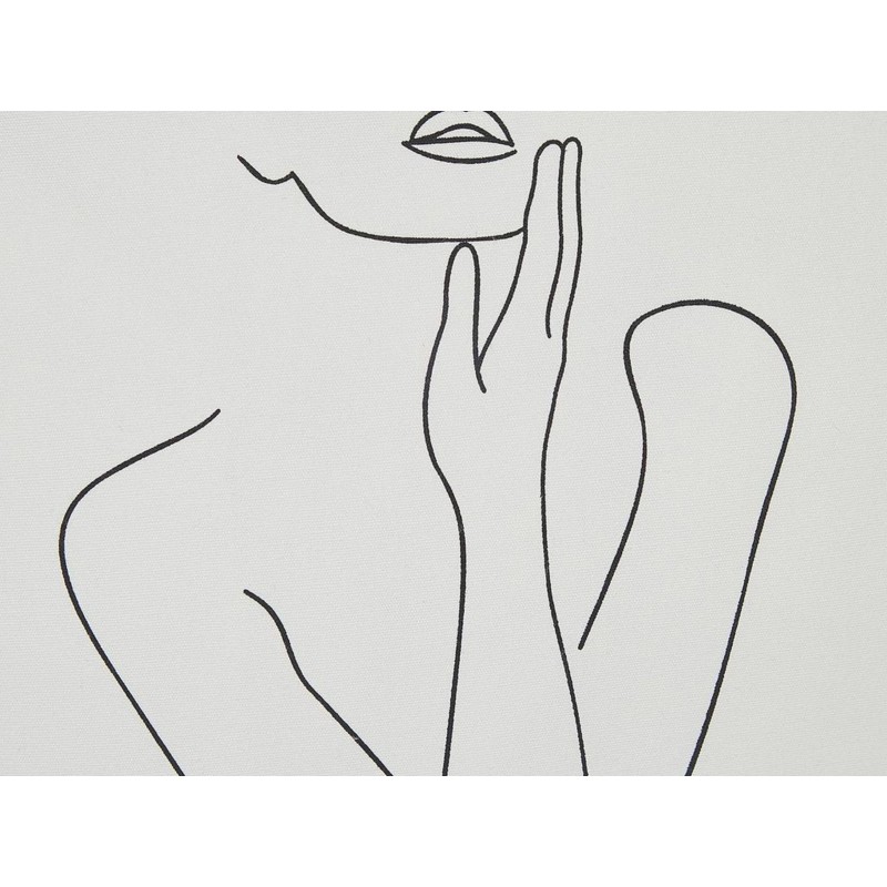 Zestaw 2 poduszek dekoracyjnych MEADOWFOAM Bawełna 45 x 45 cm Biały Wzór abstrakcyjny