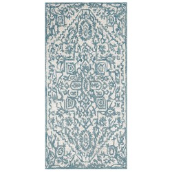 Dywan wełniany 80 x 150 cm biało-niebieski AHMETLI