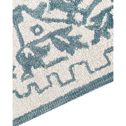 Dywan wełniany 80 x 150 cm biało-niebieski AHMETLI