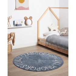 Dywan dziecięcy okrągły bawełniany ø 120 cm niebieski VURGUN