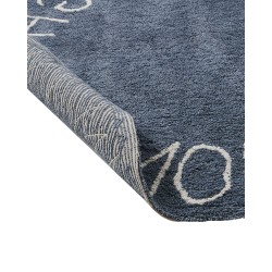 Dywan dziecięcy okrągły bawełniany ø 120 cm niebieski VURGUN