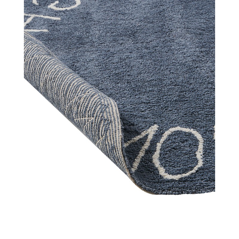 Dywan dziecięcy okrągły bawełniany ø 120 cm niebieski VURGUN