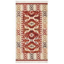 Dywan wełniany kilim 80 x 150 cm wielokolorowy VOSKEVAZ