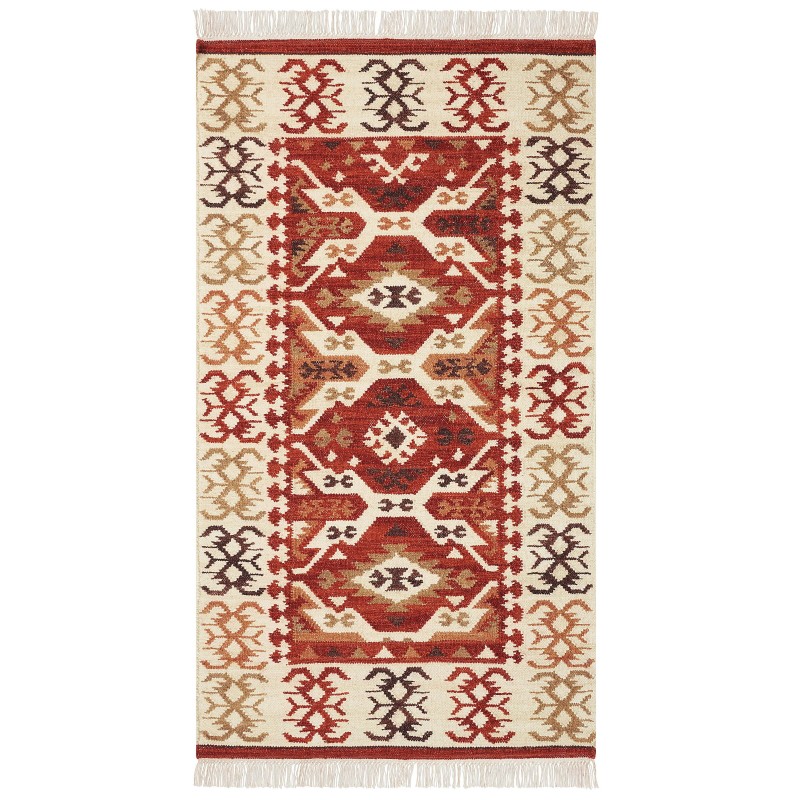 Dywan wełniany kilim 80 x 150 cm wielokolorowy VOSKEVAZ