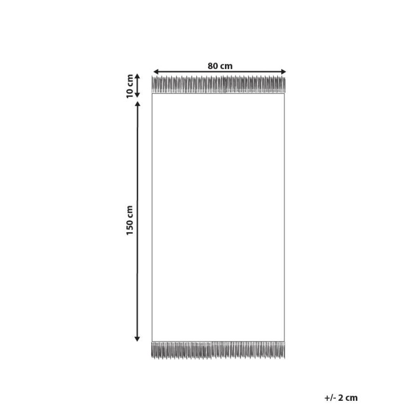 Dywan bawełniany 80 x 150 cm beżowo-czarny SAZLI