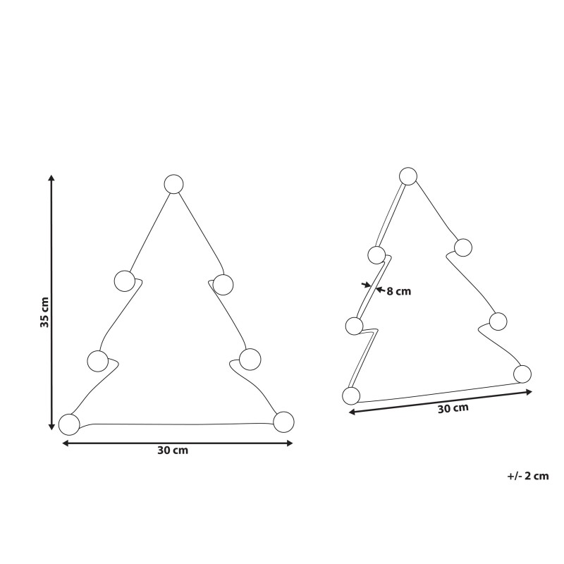 2 poduszki dekoracyjne choinki 35 x 30 cm zielono-czerwone TREAT