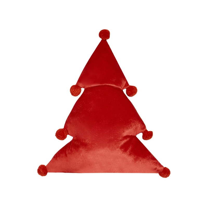 2 poduszki dekoracyjne choinki 35 x 30 cm zielono-czerwone TREAT