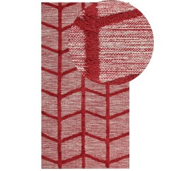 Dywan bawełniany 80 x 150 cm czerwony SIVAS