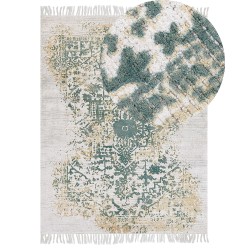 Dywan z wiskozy 160 x 230 cm beżowo-zielony BOYALI