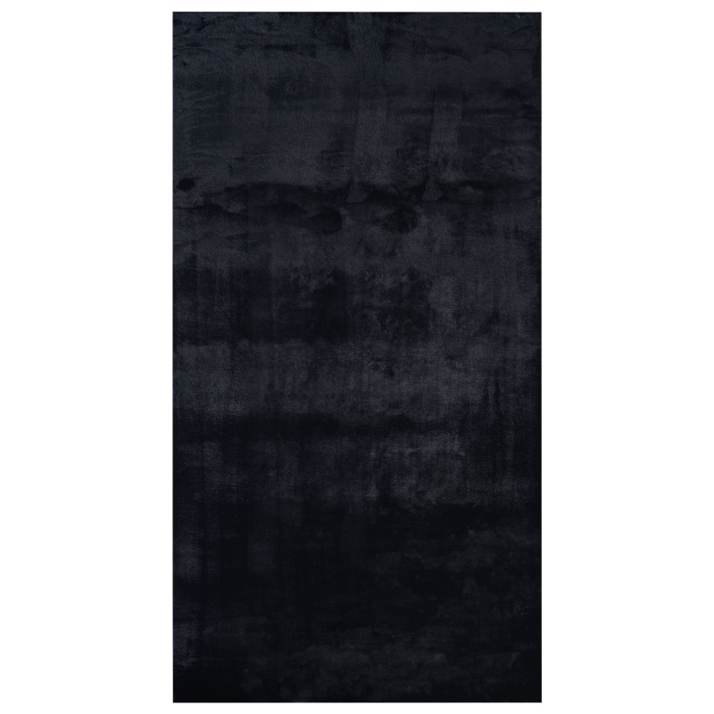 Dywan sztuczne futro królika 80 x 150 cm czarny MIRPUR
