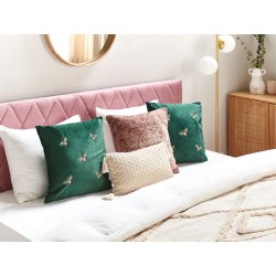 Zestaw 2 poduszek dekoracyjnych TALINUM Welur 45 x 45 cm Szmaragdowy Wzór zwierzęcy