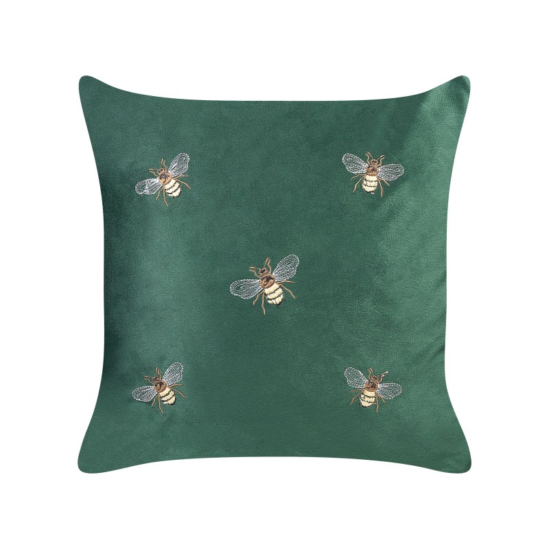 Zestaw 2 poduszek dekoracyjnych TALINUM Welur 45 x 45 cm Szmaragdowy Wzór zwierzęcy