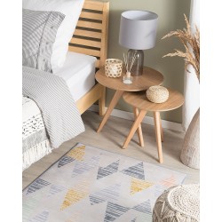 Dywan 80 x 150 cm szaro-żółty YAYLA