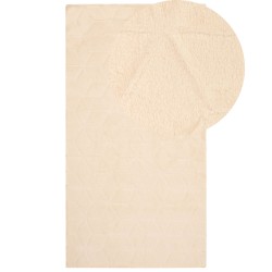 Dywan sztuczne futro królika 80 x 150 cm beżowy THATTA