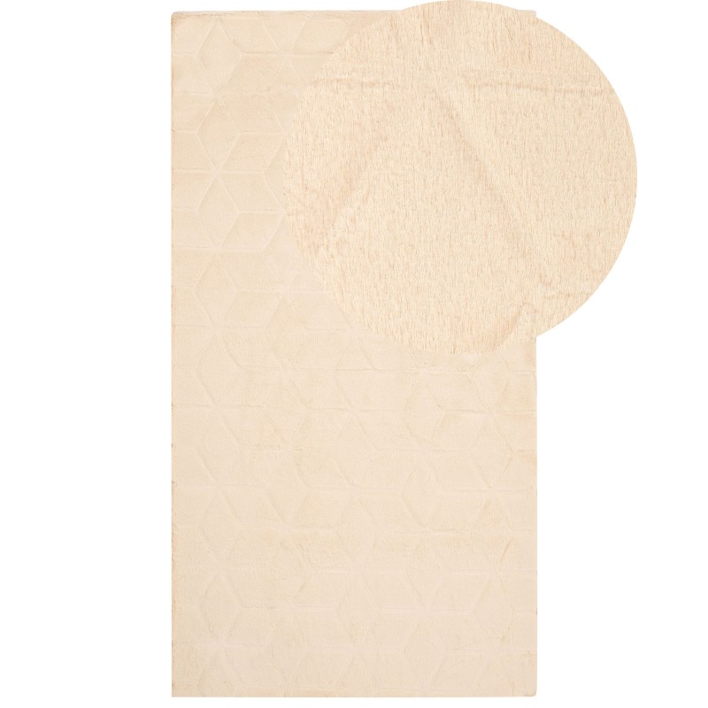 Dywan sztuczne futro królika 80 x 150 cm beżowy THATTA