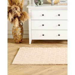 Dywan sztuczne futro królika 80 x 150 cm beżowy THATTA