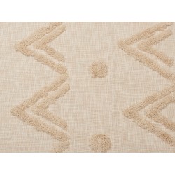 Koc FATEHPUR Bawełna 130 x 180 cm Beżowy