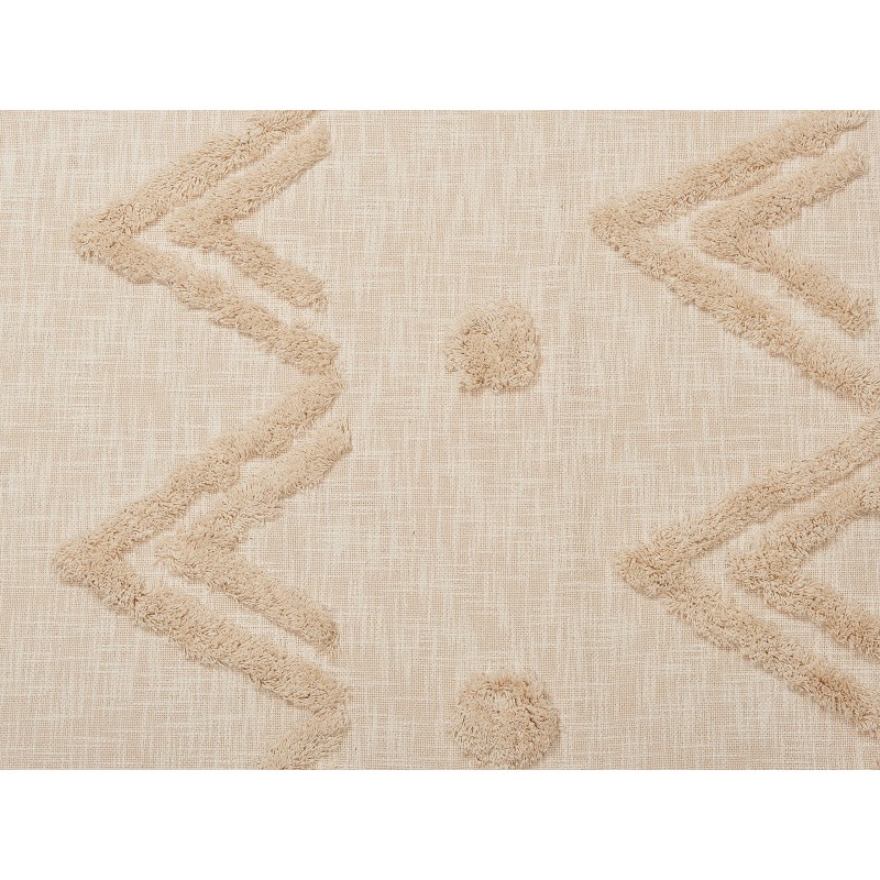 Koc FATEHPUR Bawełna 130 x 180 cm Beżowy