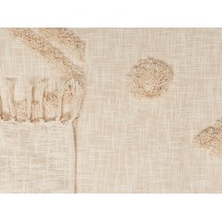 Koc FATEHPUR Bawełna 130 x 180 cm Beżowy